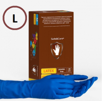 Перчатки латексные L Safe&Care HighRisk особопрочные 25 пар