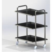 Виталия СИП3 НС - столик передвижной инструментальный, 3 полки из нержавеющей стали