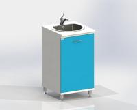 ВИТАЛИЯ М1 ЭП - медицинская тумба на хромированных ножках с мойкой и смесителем