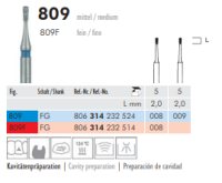 809 008 FG  314  Бор алмазный Meisinger (5шт) о/х