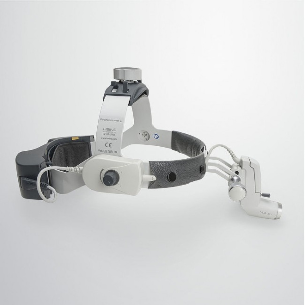 Heine ML4 LED UNPLUGGED - налобный светодиодный осветитель с аккумулятором на шлеме