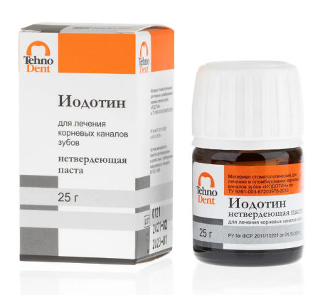 Иодотин твердеющая паста 25г ТехноДент