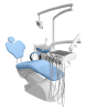 CHIROMEGA 654 NK - стоматологическая установка с нижней подачей инструментов