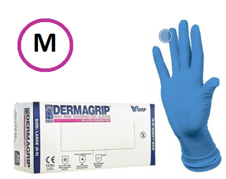 Перчатки латексные M Dermagrip HIGH RISK (25 пар)