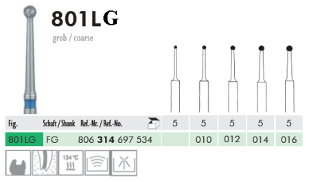 801 010 LG FG 314 бор Meisinger (5шт)
