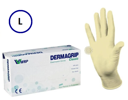 Перчатки Dermagrip L латексные