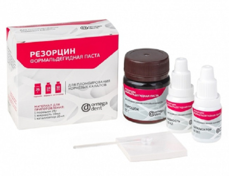 Резорцин (25гр+10мл+10мл) формальдегидная паста Омега