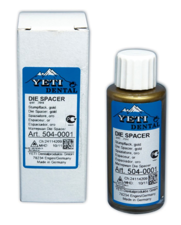 Лак Yeti  Die Spacer компенсационный золотой 20 мл (504-0001)