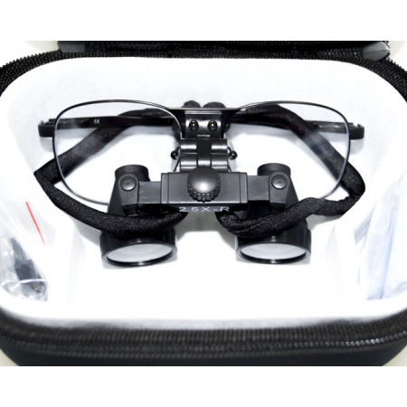DentLight iZoom Flip-up Loupes Metal Frame - стоматологические бинокулярные лупы системы Flip-up на металлической оправе, увеличение 2.5х