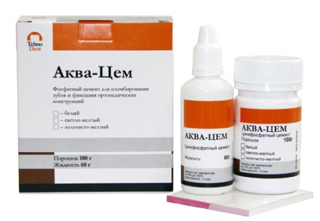 Аква-цем белый (100гр.+ 60гр.) Технодент