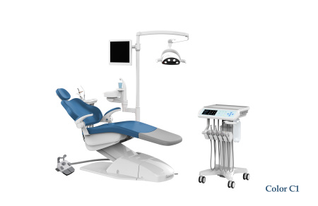 SILVERFOX 8000C-CMS0 – Стоматологическая установка с подкатным блоком врача, без гидроблока и с мягкой обивкой