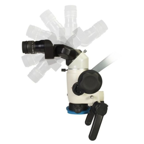 Densim Optics - стоматологический операционный микроскоп с поворотным двойным бинокуляром (0-195 градусов) и светодиодной подсветкой