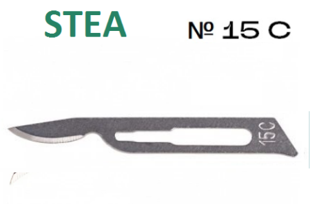 Лезвие стерильное №15C Stea (1уп-100шт)