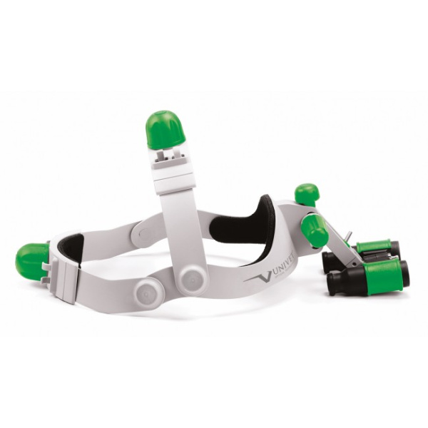 Univet Headgear - бинокулярные лупы системы Flip-up с креплением на шлеме, рабочее расстояние 300-500 мм, увеличение 3.5x/4.5x/6.0x