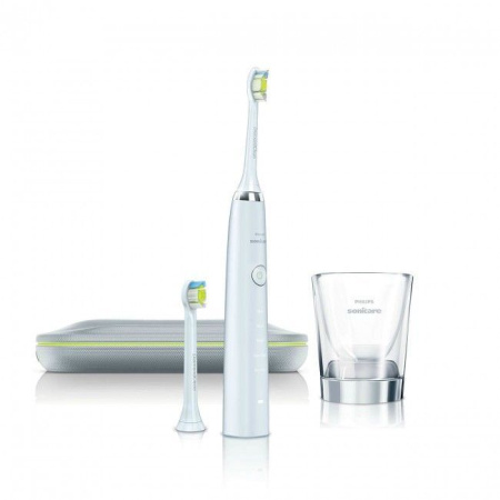 Philips Sonicare DiamondClean White HX9382/04 - звуковая зубная щетка с 2-мя насадками и дорожным чехлом