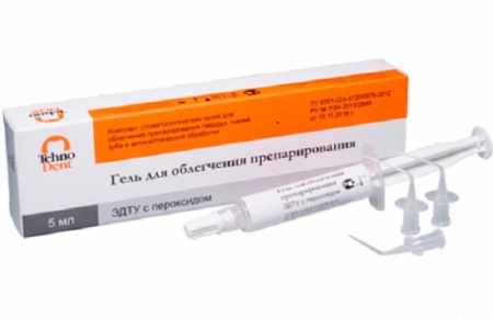 Гель для выявления устья и расширения корней каналов ЭДТУ 17 % с пероксидом 5мл ТехноДент